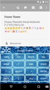 la imagen del teclado Emoji Tema congelada