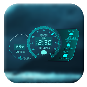 download time and weather widget