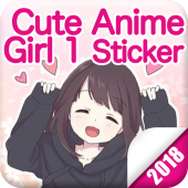 Cute Anime Girl 1- Sticker Pack For WhatsApp